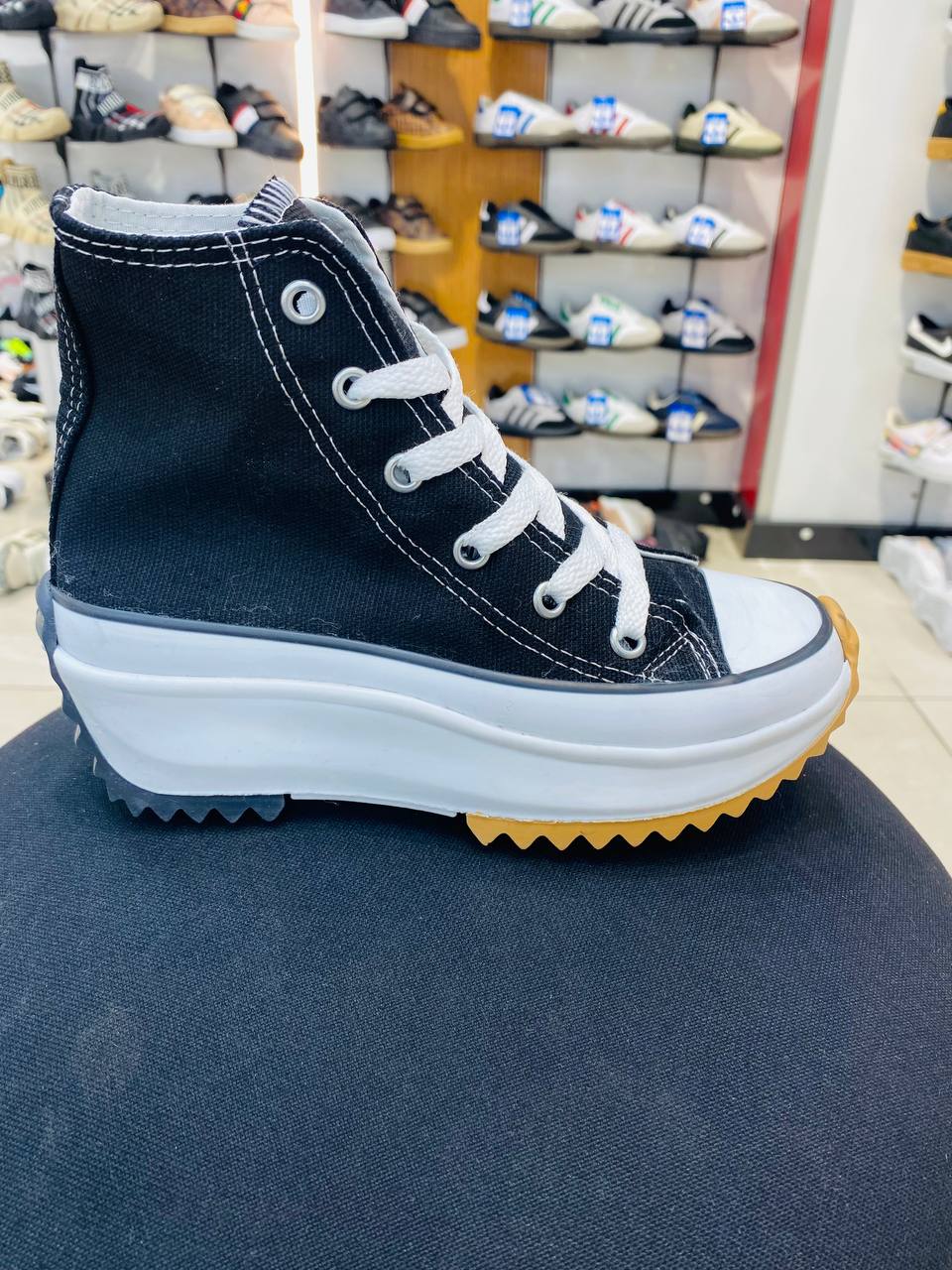 Platform Bilekli Kanvas Spor Ayakkabı