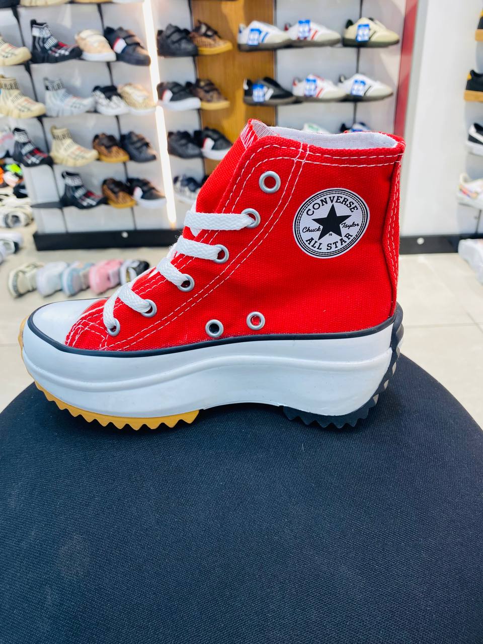 Platform Bilekli Kanvas Spor Ayakkabı