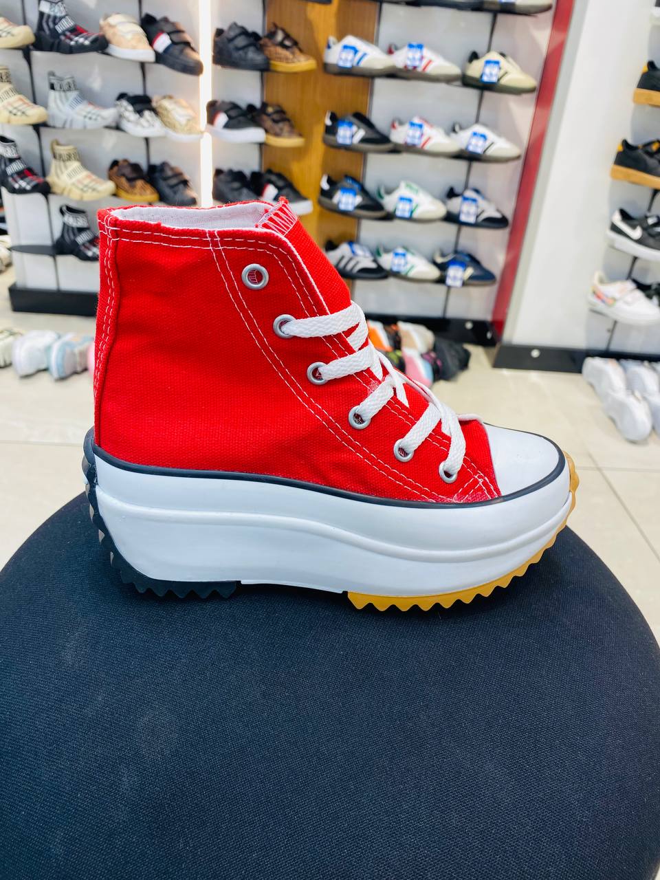 Platform Bilekli Kanvas Spor Ayakkabı