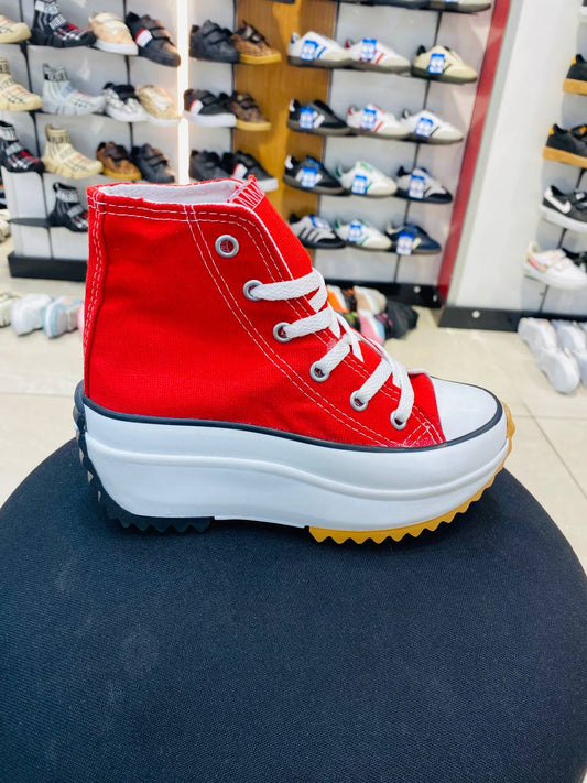 Platform Bilekli Kanvas Spor Ayakkabı
